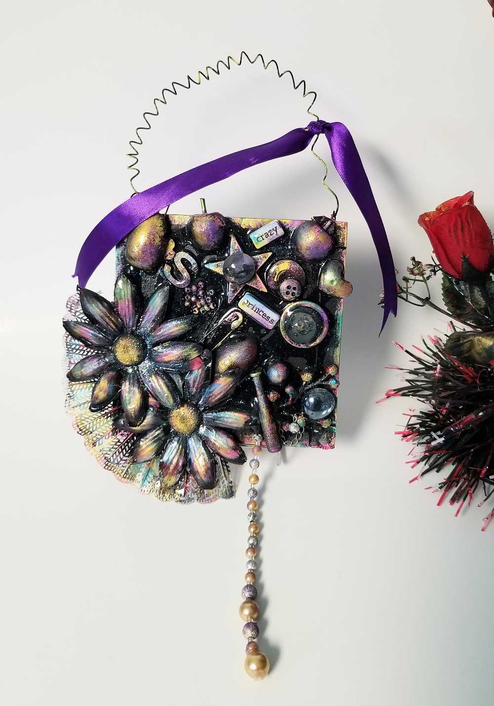 "Crazy Princess" BLACK & PURPLE Hanging Wall Plaque/Decor