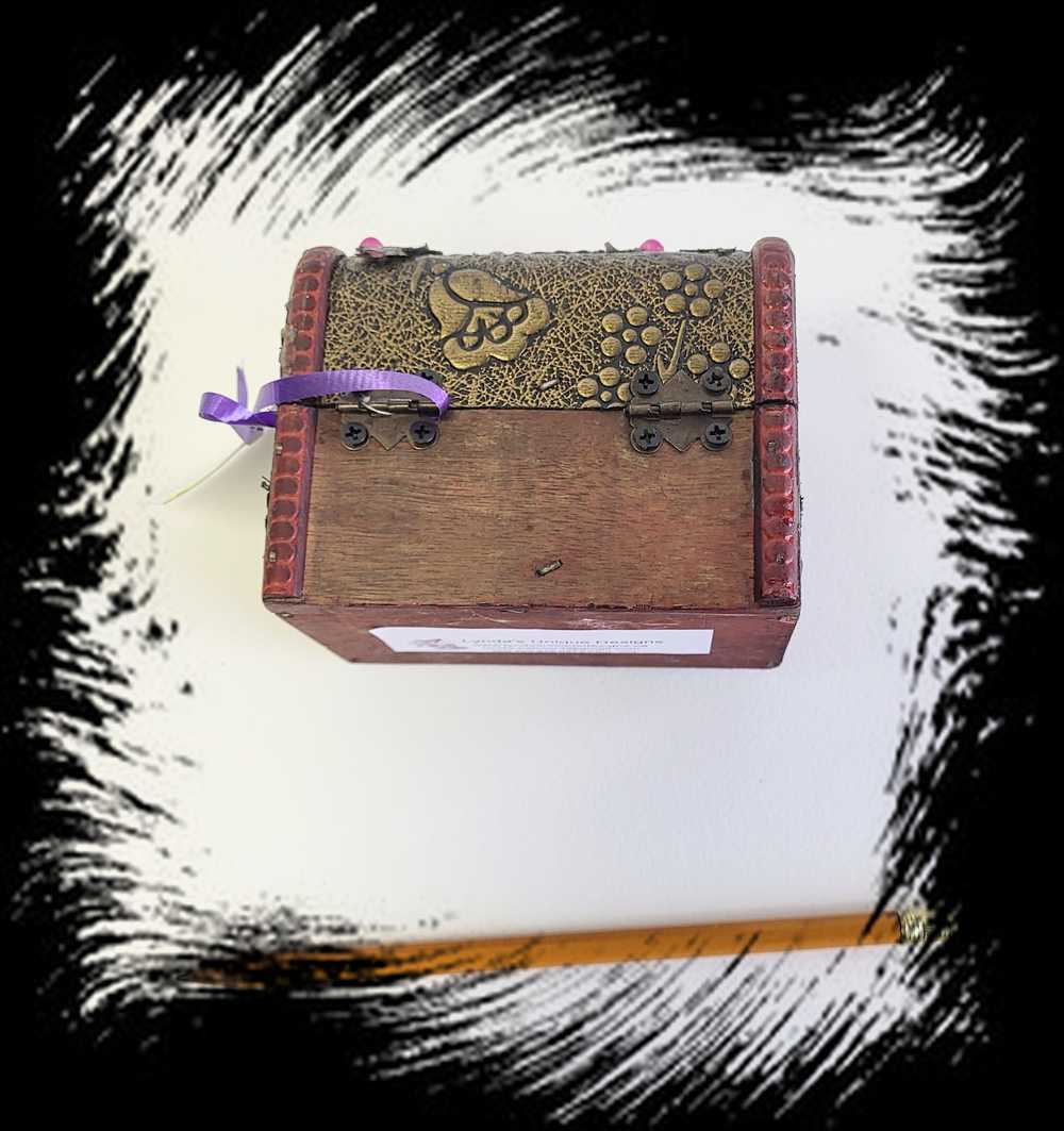 Business Card Holder like no other.  Fabric Skull with Wings Wearing a Burgundy Head Scarf