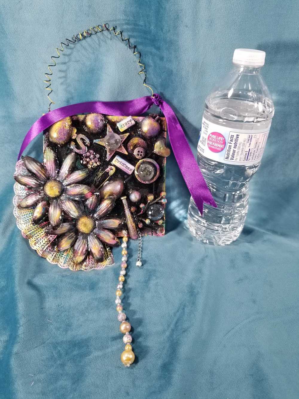 "Crazy Princess" BLACK & PURPLE Hanging Wall Plaque/Decor