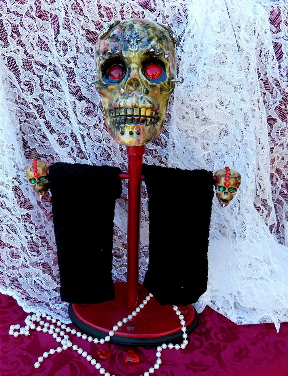 3 Creepy Skull Towel Holder For Bathroom, Kitchen or Other Rooms in Your Home