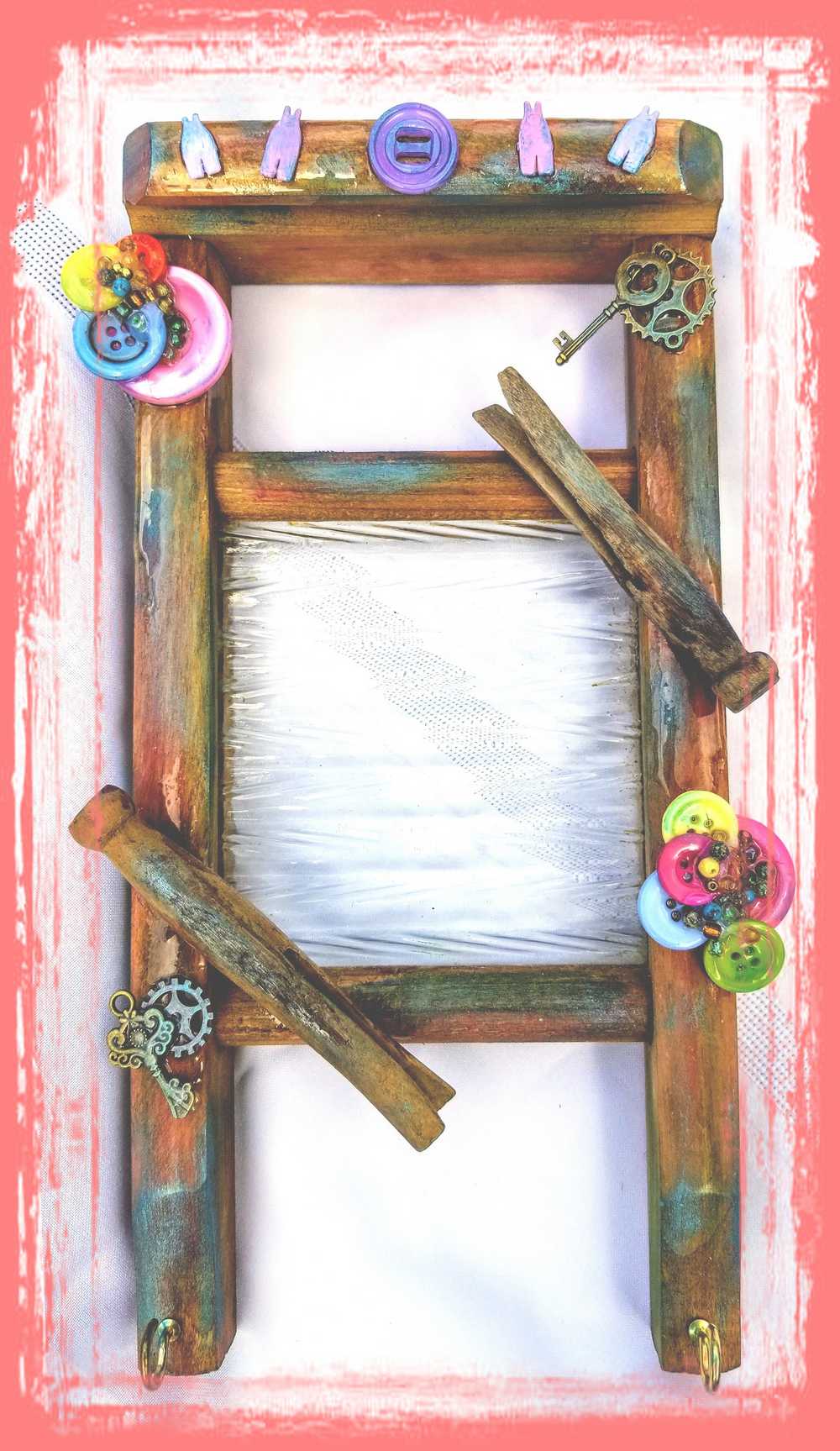 Old Replica of Wash Board Wall Hanger, with Hooks