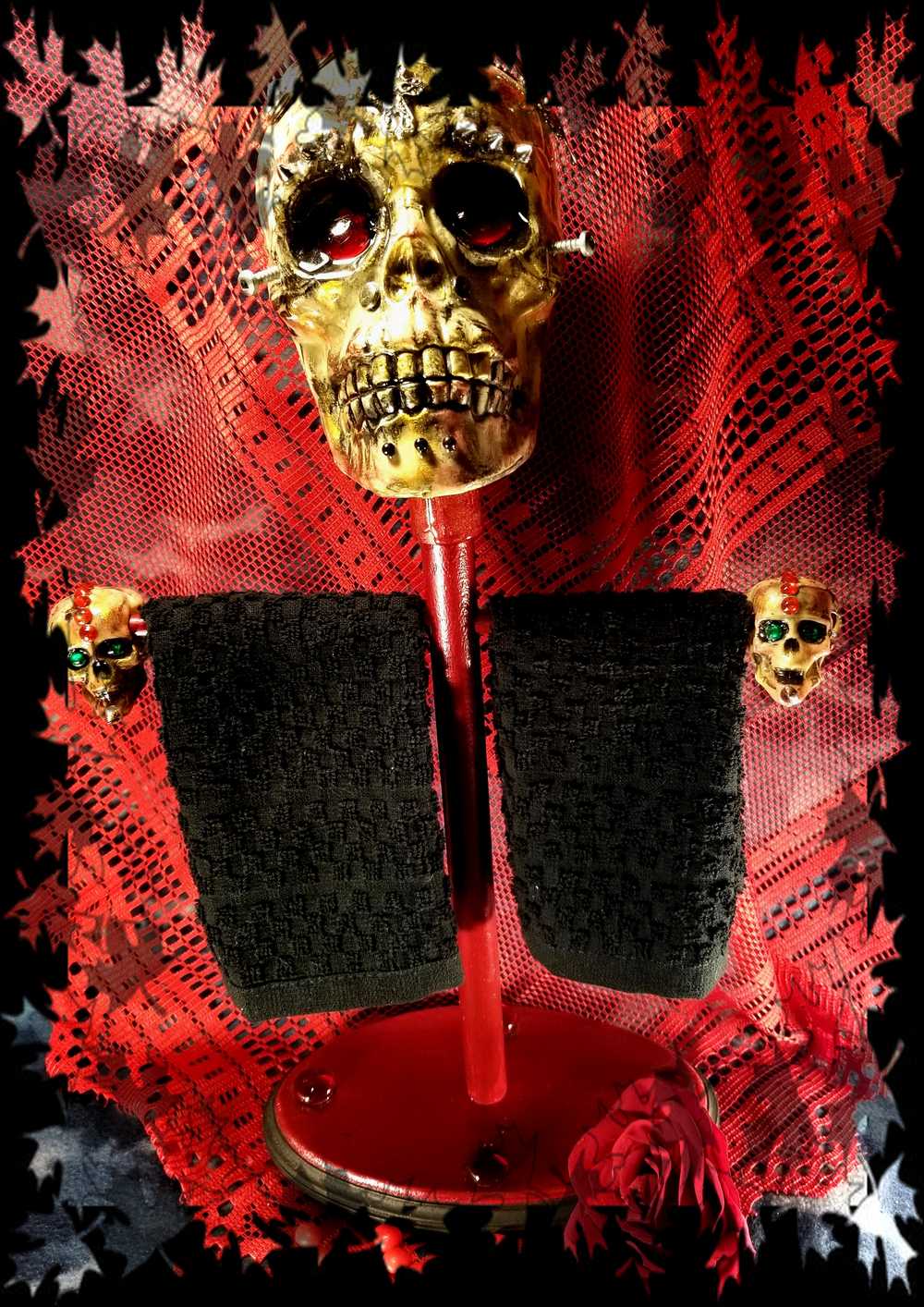 3 Creepy Skull Towel Holder For Bathroom, Kitchen or Other Rooms in Your Home