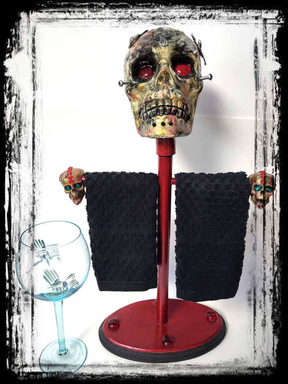 3 Creepy Skull Towel Holder For Bathroom, Kitchen or Other Rooms in Your Home