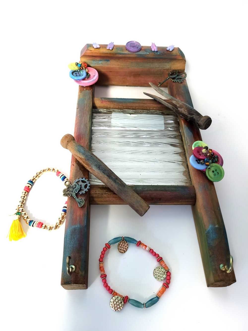 Old Replica of Wash Board Wall Hanger, with Hooks