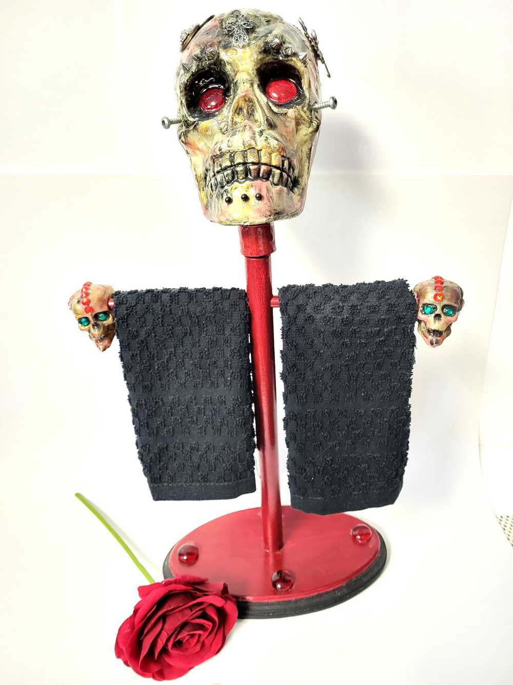 3 Creepy Skull Towel Holder For Bathroom, Kitchen or Other Rooms in Your Home