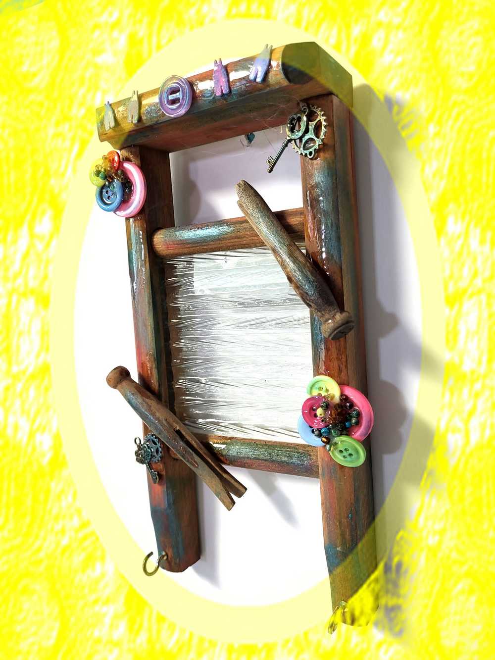 Old Replica of Wash Board Wall Hanger, with Hooks
