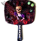 Black Hand Mirror, with Skull, Bones, Black & Red Lace, Goth Art