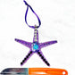 Starfish, Purple with Rhinestones and Gemstones, Seaside Ornaments, Beach Themed Decor