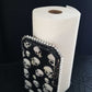 Black Skull Paper Towel or Toilet Tissue Dispenser for Your Kitchen or Bathroom