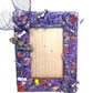 Purple Picture Frames, Holds a 4x6 Picture, Skulls, Bats, Crosses, Bones, Mushrooms & Hearts, Ready For your Favorite Picture, Glass Insert