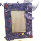 Purple Picture Frames, Holds a 4x6 Picture, Skulls, Bats, Crosses, Bones, Mushrooms & Hearts, Ready For your Favorite Picture, Glass Insert