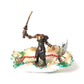 Sword Wielding Giant Mutant, and a Winged Princess, Battling it Out, in an Antique Glass Dish, Collectible