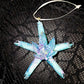 Starfish with Natures Leaves, Hanging Ornament, Punk Art, Skull Art, Great Gift