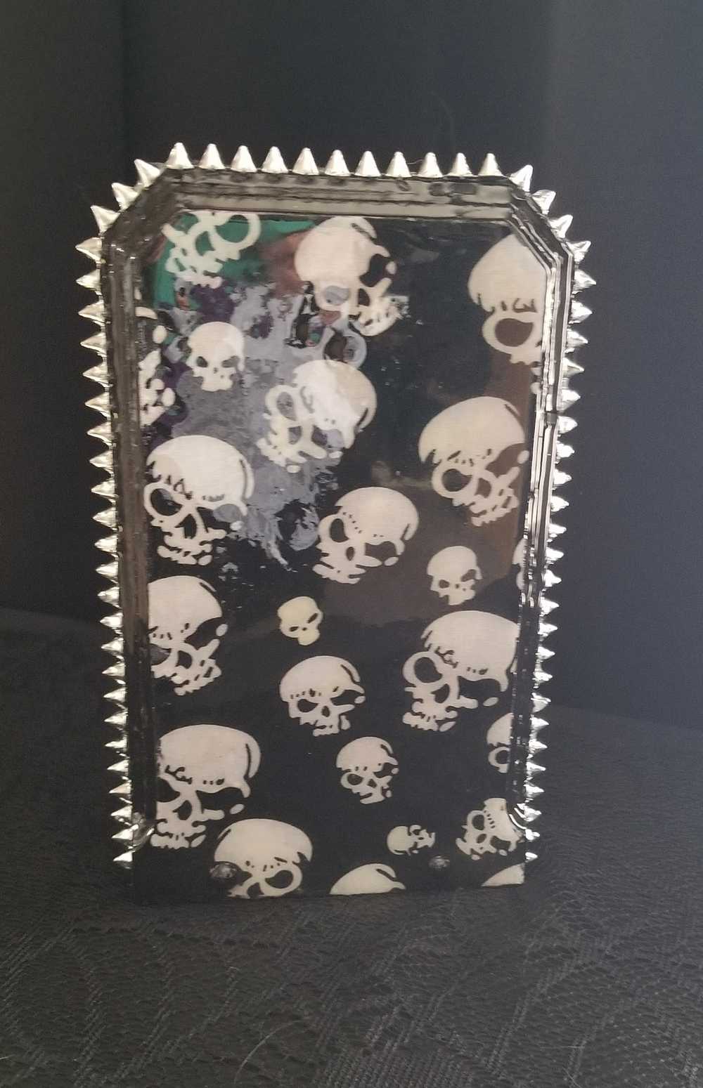 Black Skull Paper Towel or Toilet Tissue Dispenser for Your Kitchen or Bathroom