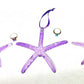 Starfish, Purple with Rhinestones and Gemstones, Seaside Ornaments, Beach Themed Decor