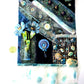 Multi Media Fabric Art Wall Piece in Shades of Blue, Collage, Decorative Wall Art