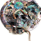 30 cm Round Lighted Skull Clock with Snake Withering Through its Mouth