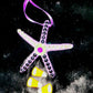 Starfish, Purple with Rhinestones and Gemstones, Seaside Ornaments, Beach Themed Decor