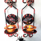 Wall Mounted Battery Candle Holder with Bloody RATS & SKULLS