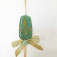 Window Hanger, Wall Hanger or Christmas Tree Ornament, Bright Vibrant Green Rein Popsicl