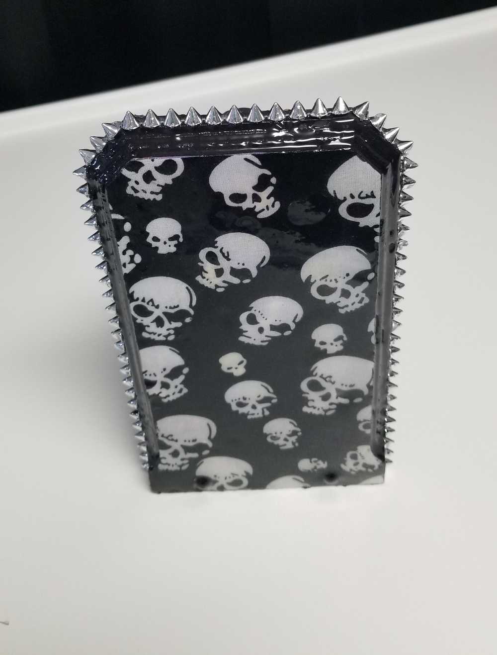 Black Skull Paper Towel or Toilet Tissue Dispenser for Your Kitchen or Bathroom