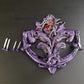 Antique Heavy Metal Door Knocker Painted Deep Purple with Red Studded Gemstone Spider