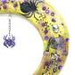 Resin Moon with Purple Beads and Spiders