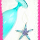 Starfish with Natures Leaves, Hanging Ornament, Punk Art, Skull Art, Great Gift