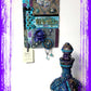 "Friend's" Wall Hanging Collage Using Fabrics In Blues, Purples and Teals, and Holds your "BEST FRIENDS" Photo