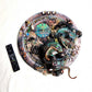 30 cm Round Lighted Skull Clock with Snake Withering Through its Mouth