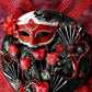 Black Round Wall Plaque with Red Mask, Maskuerade Ball, Phanthom of the Oprea, Masquerade Ball