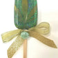 Window Hanger, Wall Hanger or Christmas Tree Ornament, Bright Vibrant Green Rein Popsicl