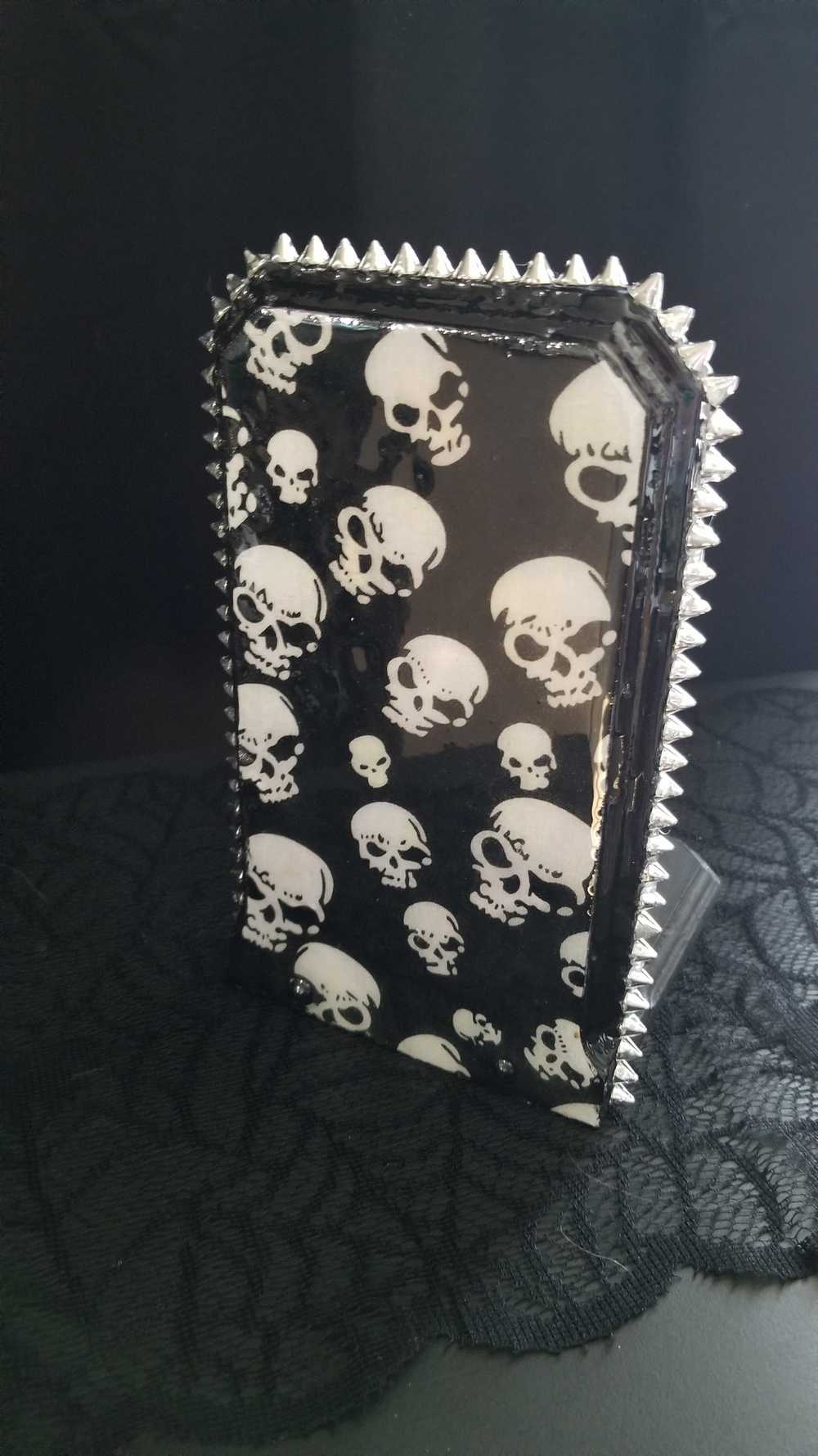 Black Skull Paper Towel or Toilet Tissue Dispenser for Your Kitchen or Bathroom