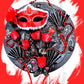 Black Round Wall Plaque with Red Mask, Maskuerade Ball, Phanthom of the Oprea, Masquerade Ball