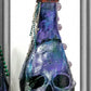 Altered Glass Bottle, Decoupage Skull Art Bottle for Re-Use