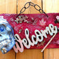 Welcome Sign with Skull Wearing a Crown of Jewels and Her Scepter, Home Decor Wall Hanging