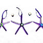 Starfish, Purple with Rhinestones and Gemstones, Seaside Ornaments, Beach Themed Decor