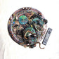 30 cm Round Lighted Skull Clock with Snake Withering Through its Mouth