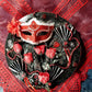 Black Round Wall Plaque with Red Mask, Maskuerade Ball, Phanthom of the Oprea, Masquerade Ball