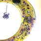 Resin Moon with Purple Beads and Spiders