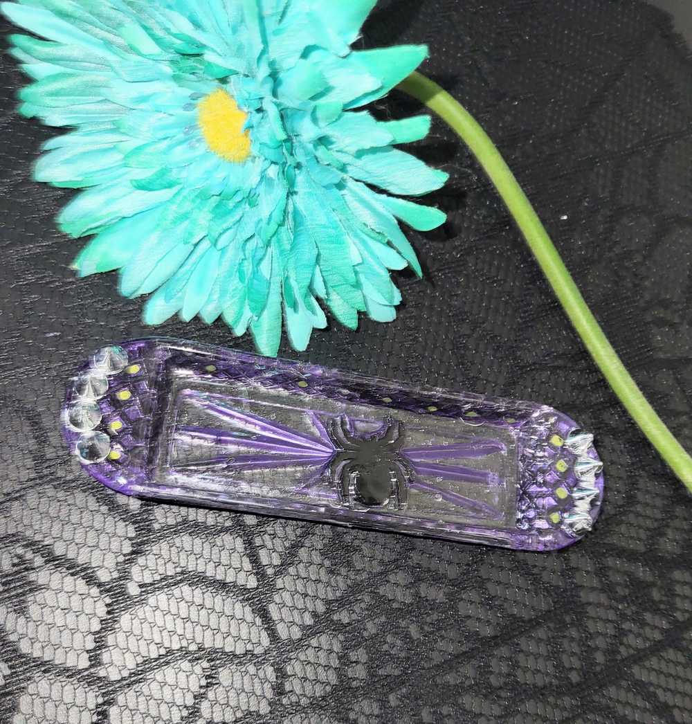 Sweet Little Glass Dish with a Spider and Studs to Hold your Rings, Earrings or other Small Treasures