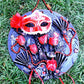 Black Round Wall Plaque with Red Mask, Maskuerade Ball, Phanthom of the Oprea, Masquerade Ball