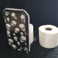 Black Skull Paper Towel or Toilet Tissue Dispenser for Your Kitchen or Bathroom