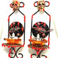 Wall Mounted Battery Candle Holder with Bloody RATS & SKULLS