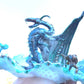 A Fire Breathing Dragon Battling  a Sabre Tooth Tiger,  Mutant Warrior & a Winged Dragon Collectible