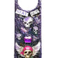 "Stay Out" Door Knob Signs with Skulls, a Dagger, a Rose and a Heart in Black & Purple