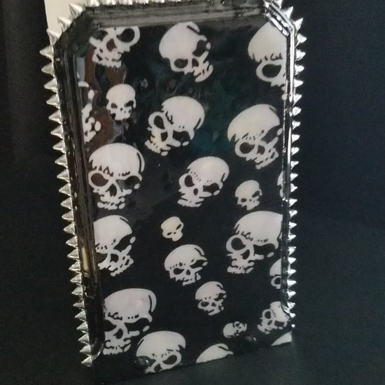 Black Skull Paper Towel or Toilet Tissue Dispenser for Your Kitchen or Bathroom