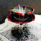 Altered Black Glass Candy Dish or Candle Holder with Fake Blood