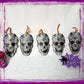 Ornament, Fabric Cut Out of a Skull with Spider Webs