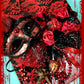 3D Red and Black Art on Canvas with Sexy Mask and Roses, 40 cm x 30 x 10 cm 